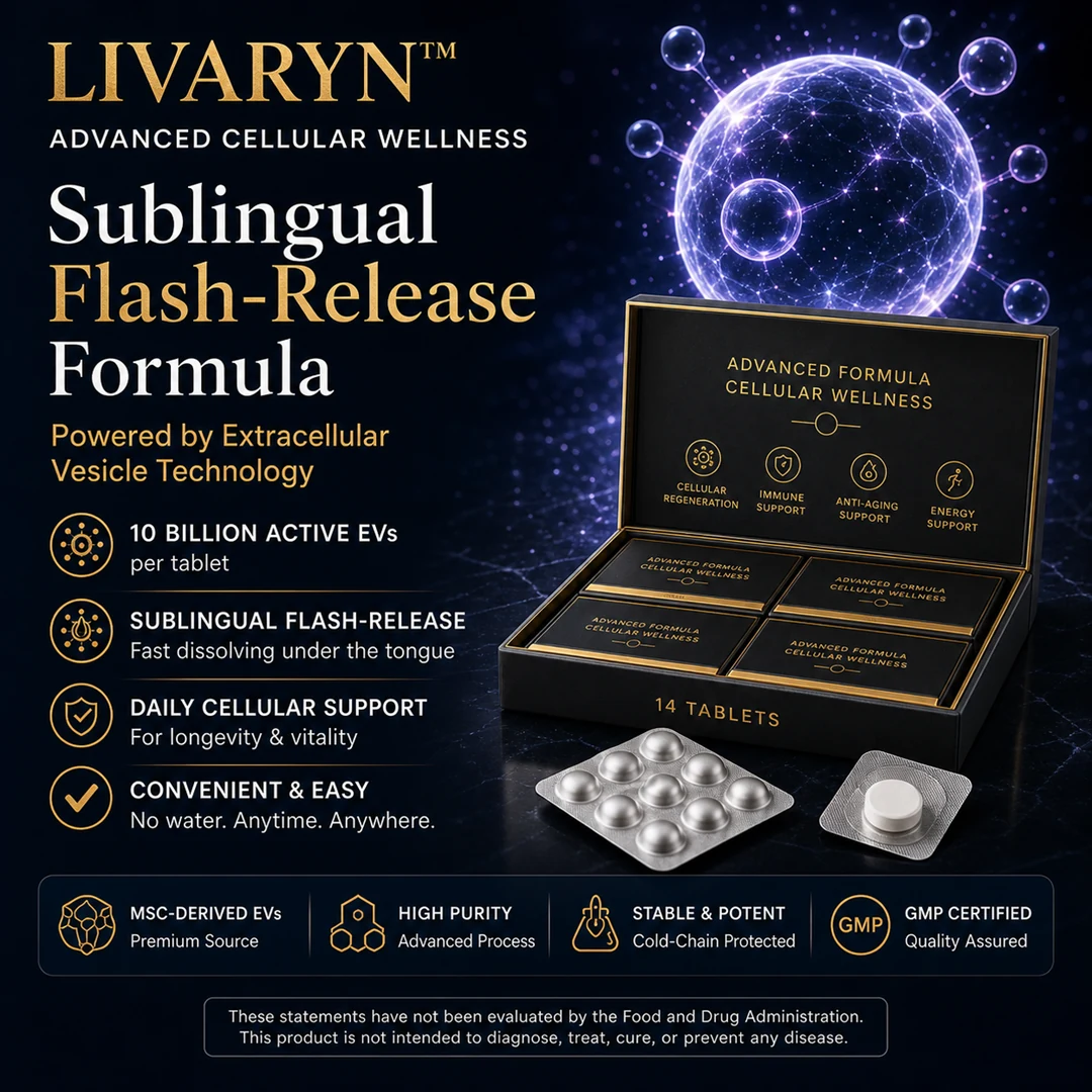 LIVARYN sublingual flash-release formula and product packaging